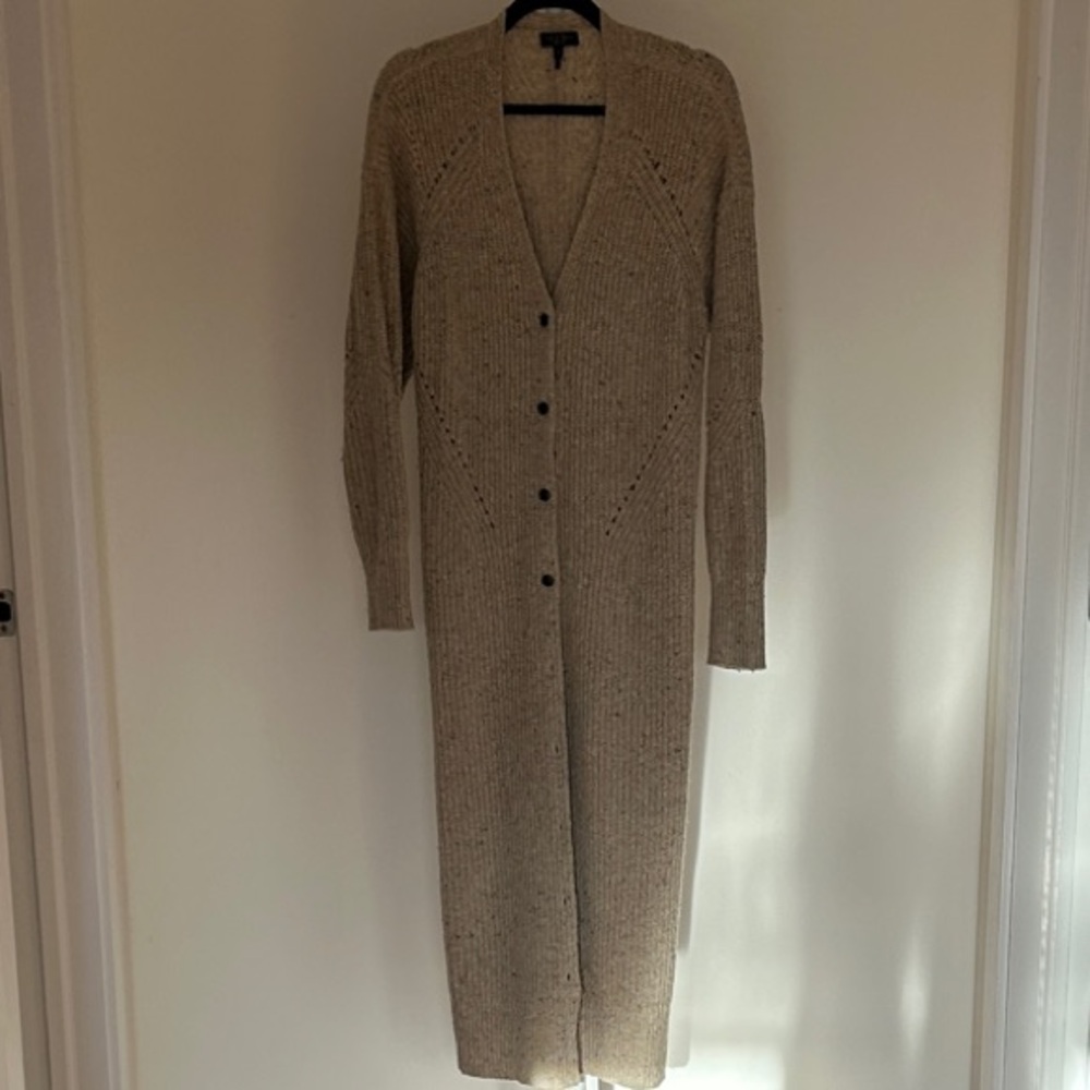 rag & bone Neutral Speckled Knit Cardigan